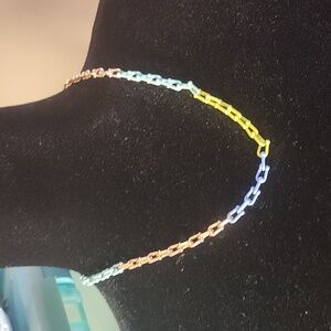 Napier gold plated necklace multi color